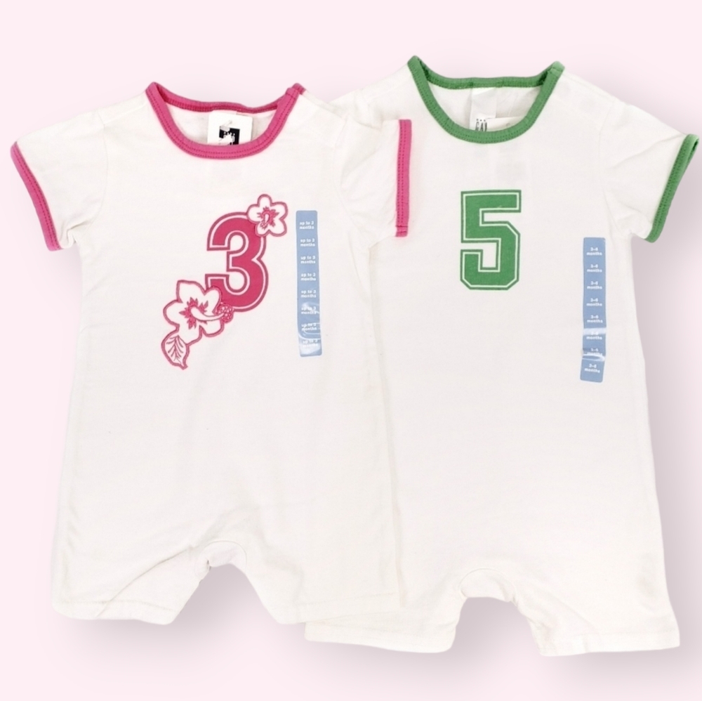NWT Gap Baby Girls Romper Two Pack